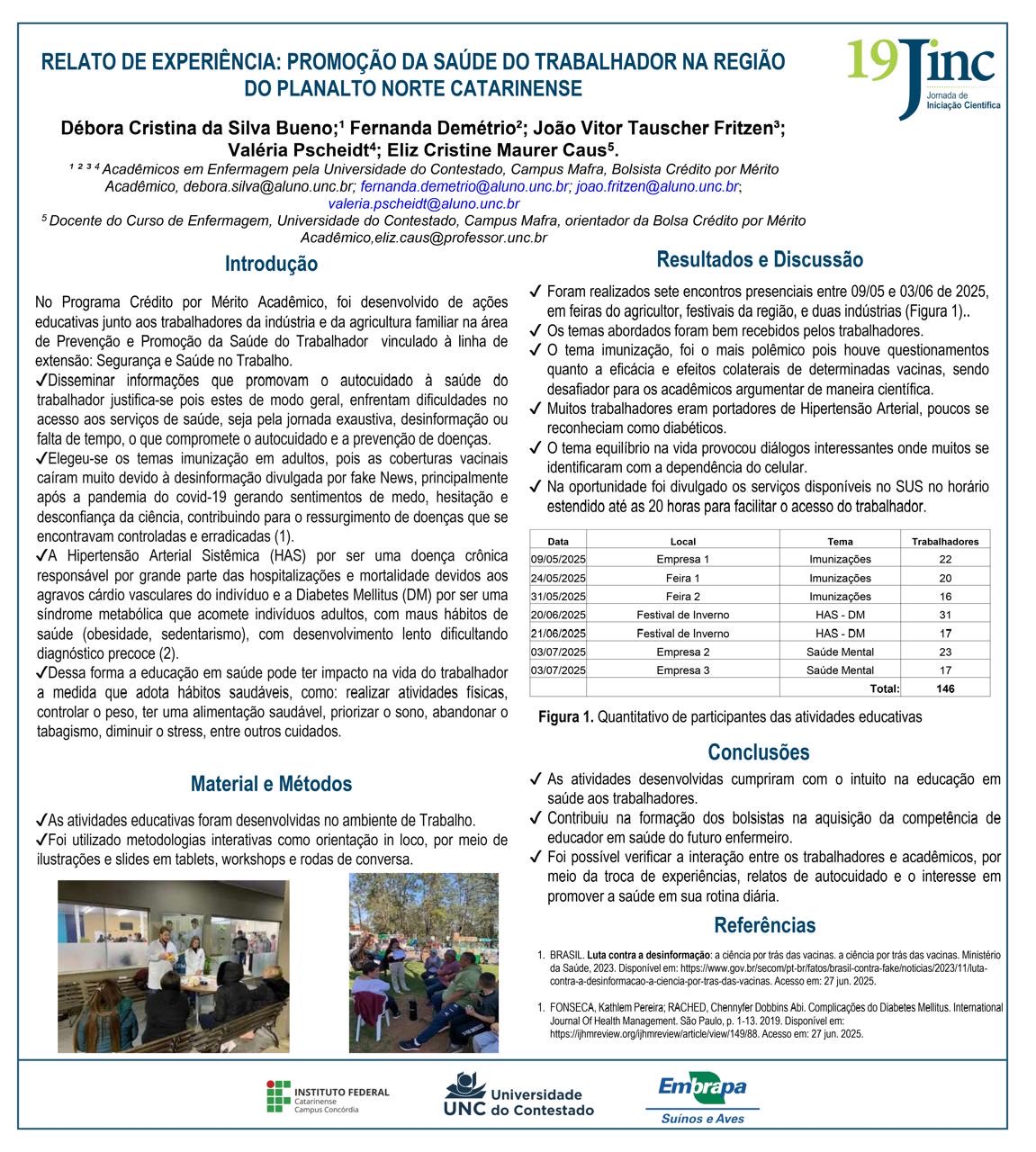 RELATO DE EXPERIÊNCIA: PROMOÇÃO DA SAÚDE DO TRABALHADOR NA REGIÃO DO PLANALTO NORTE DE SANTA CATARINA